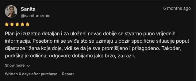 Poruka od zadovoljne klijentice