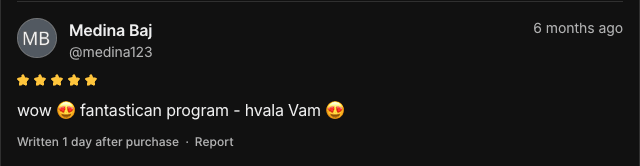 Poruka od zadovoljne klijentice